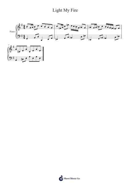 Light My Fire Sheet Music by The Doors-Arr.Dempbeau Leighstone