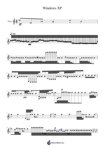 Windows XP Sheet Music by undefined-Arr.Jecie Youngjean