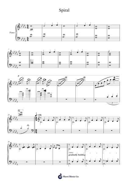 Spiral Sheet Music by Hiromi Uehara-Arr.Jackbing Priceliot
