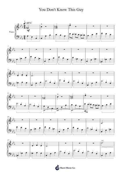 You Don't Know This Guy Sheet Music by Her's-Arr.Nanholt Walkchi