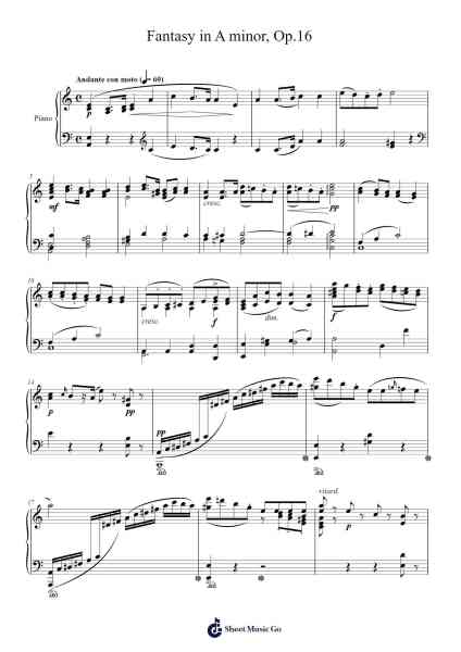 Fantasy in A Minor, Op. 16 Sheet Music by Felix Mendelssohn-Arr.Earlharine