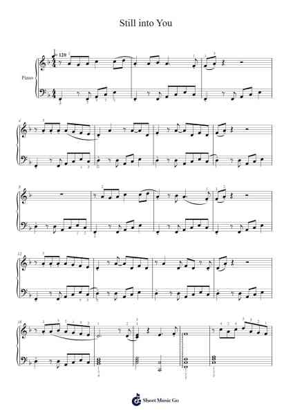 Still into You Sheet Music by Paramore-Arr.Ution Foxwer