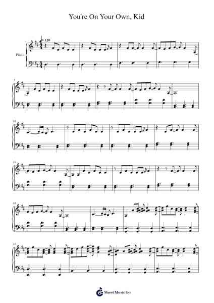 You're On Your Own, Kid Sheet Music by Taylor Swift-Arr.Ruthwells