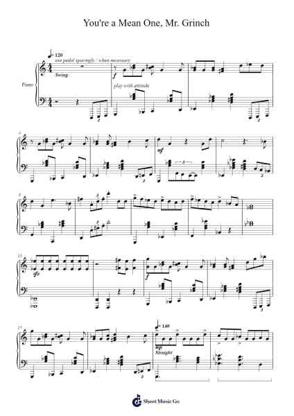 You're a Mean One, Mr. Grinch Sheet Music by Pentatonix-Arr.Leiflance Bessvian