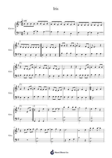 Iris Sheet Music by Goo Goo Dolls-Arr.Osger