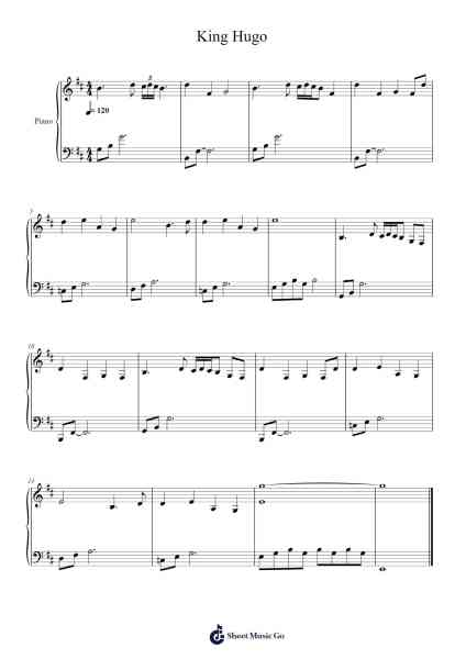 King Hugo Sheet Music by Daniel Rojas-Arr.Reygess