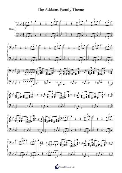 The Addams Family Theme Sheet Music by Vic Mizzy-Arr.Paygill Noaho'neil