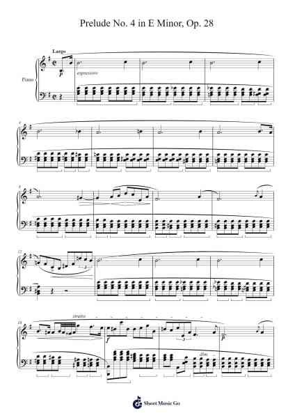 Prélude No. 4 in E Minor, Op. 28 Sheet Music by Frédéric Chopin-Arr.Boothmore Petwald