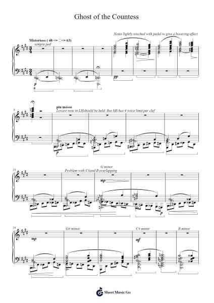 Ghost of the Countess Sheet Music by Yorknel-Arr.Leifclaire Frankbrooke
