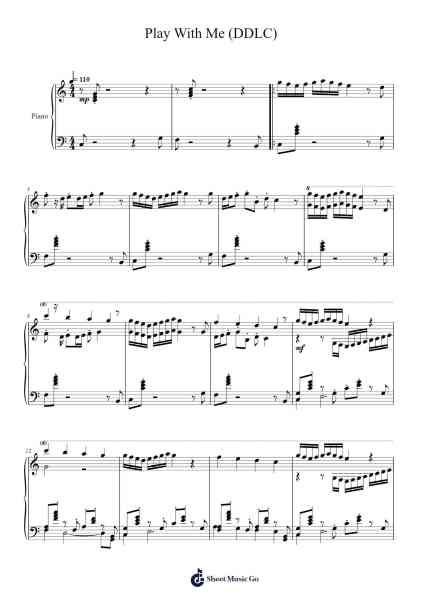 Play With Me (DDLC) Sheet Music by Dan Salvato-Arr.Megreau Readeries