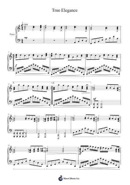 True Elegance Sheet Music by Adron Lecie-Arr.Gabe Prittdair
