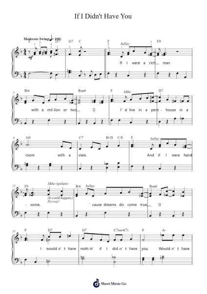 If I Didn't Have You Sheet Music by Randy Newman-Arr.Stilhan Dalter