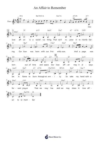 An Affair to Remember Sheet Music by Harry Warren-Arr.Leclair