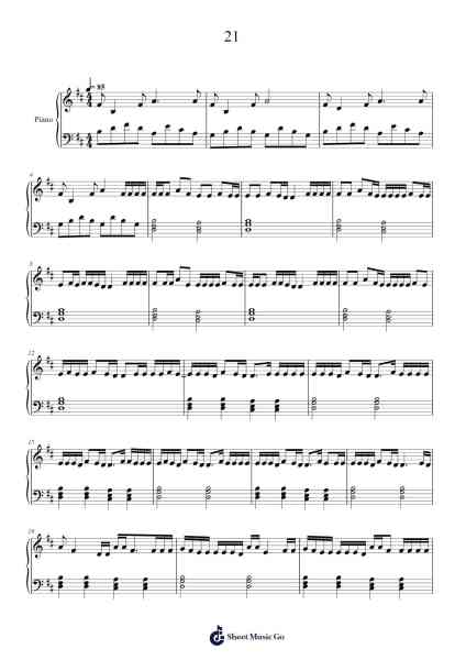 21 Sheet Music by Polo G-Arr.Humglas Leathus