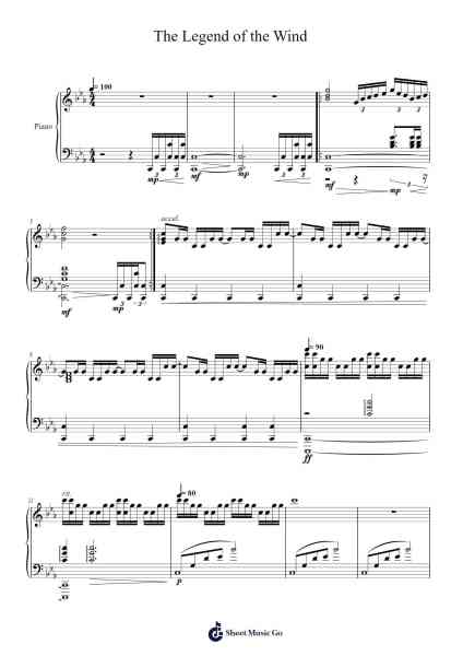 The Legend of the Wind Sheet Music by Joe Hisaishi-Arr.Osnest Araliam