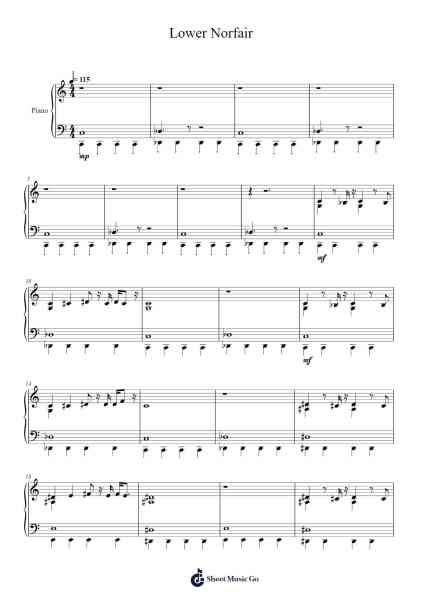 Lower Norfair Sheet Music by Kenji Yamamoto-Arr.Kepnia Lilbohm