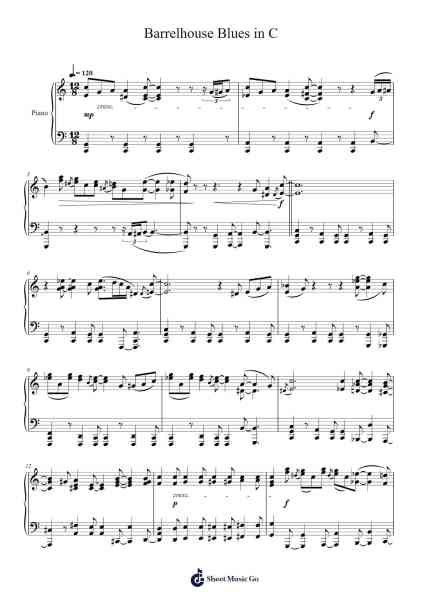 Barrelhouse Blues in C Sheet Music by Nicolas Arteaga-Arr.Steelerah