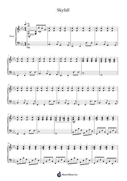 Skyfall Sheet Music by Adele-Arr.Cisgrey