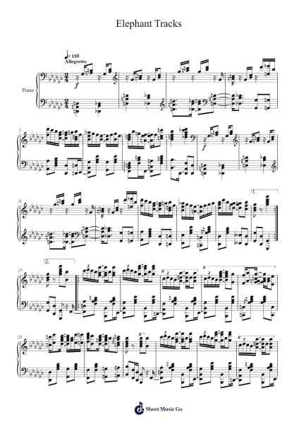 Elephant Tracks Sheet Music by Tom Brier-Arr.Maltzster Colcott