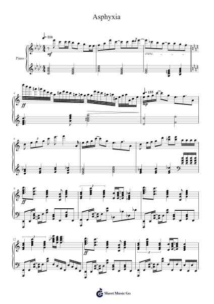 Asphyxia Sheet Music by Cö Shu Nie-Arr.Bushple
