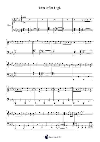 Ever After High Sheet Music by Gabriel Mann/Allison Bloom-Arr.Raemen