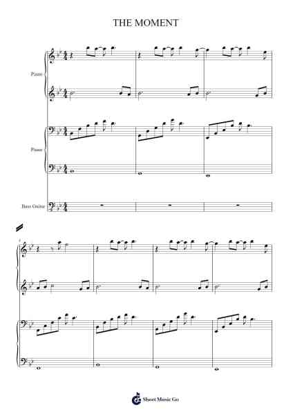 THE MOMENT Sheet Music by -Arr.Lizly Hojo