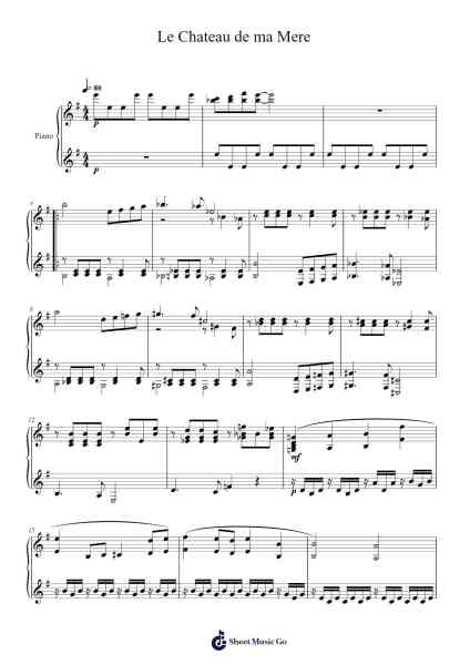 Le Chateau de ma Mere Sheet Music by Vladimir Cosma-Arr.Buckchad