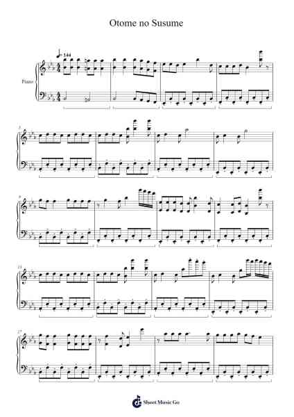 Otome no Susume Sheet Music by unknown composer-Arr.Handre Raekiel