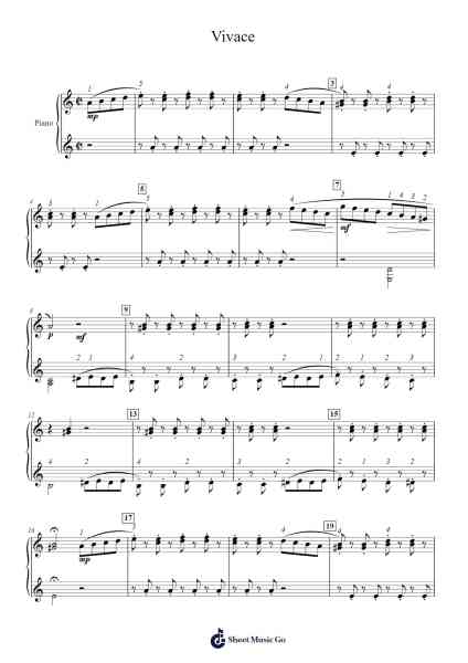 Op. 78 "Vivace" - Ferdinando Carulli Sheet Music by Ferdinando Carulli-Arr.Odewyatt