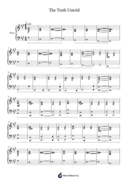 The Truth Untold Sheet Music by Danny Pham-Arr.Lupeg