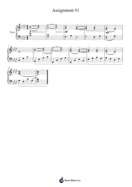 Assignment #1 Sheet Music by Robert Sandifer-Arr.Peathew Odeshua