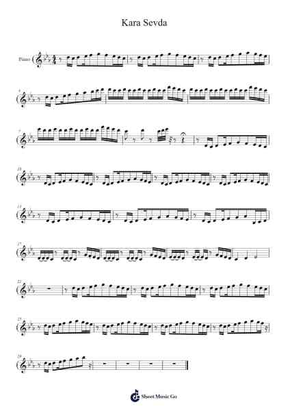 Kara Sevda Sheet Music by Kara Sevda-Arr.Ejoy
