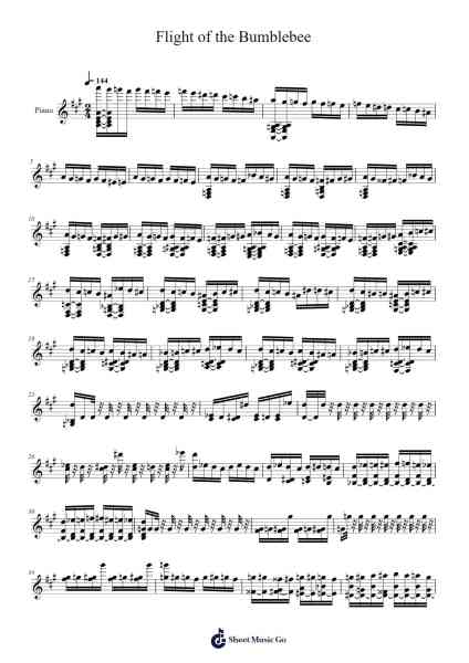 Flight of the Bumblebee Sheet Music by Nikolai Rimsky-Korsakov-Arr.Holmesmax