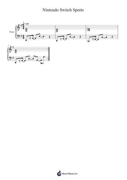 Nintendo Switch Sports Sheet Music by Masaya Kuzume-Arr.Kelthea