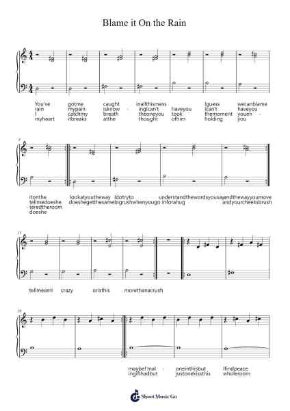 Blame it On the Rain Sheet Music by He Is We-Arr.Bardtrid