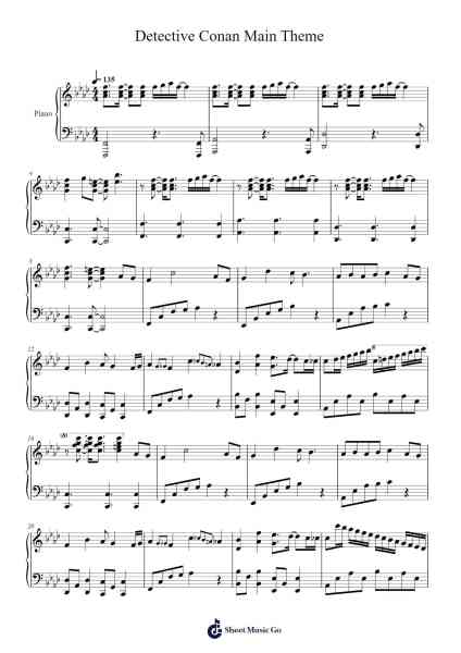 Detective Conan Main Theme Sheet Music by Forskit-Arr.Cookjoe