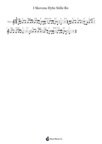 I Skovens Dybe Stille Ro Sheet Music by undefined-Arr.Clepert
