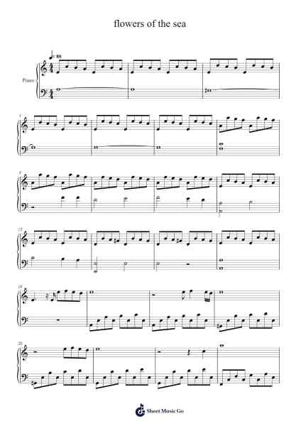 flowers of the sea Sheet Music by Era-Arr.Bclark