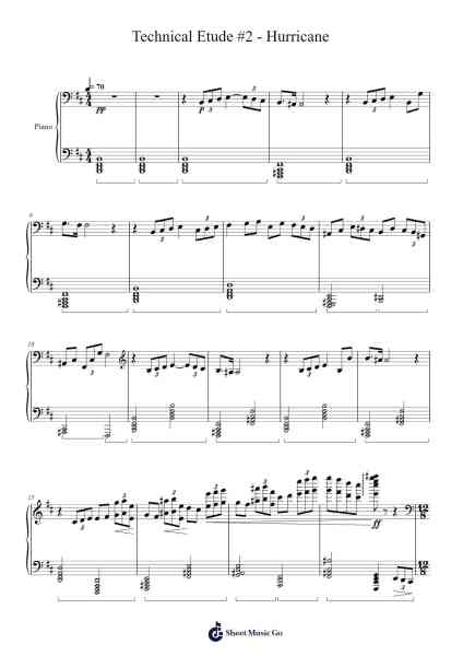 Technical Etude #2 "Hurricane" Sheet Music by Warhill-Arr.Petmann Omaud