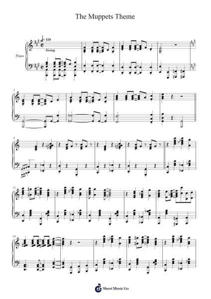The Muppets Theme Sheet Music by The Muppets-Arr.Gralvis