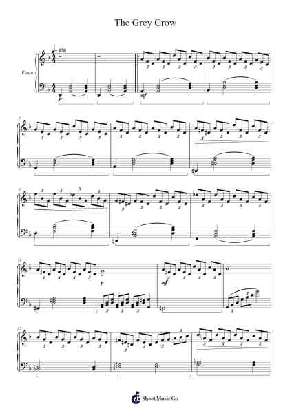 The Grey Crow Sheet Music by David Fenn-Arr.Clairenor Jouvic