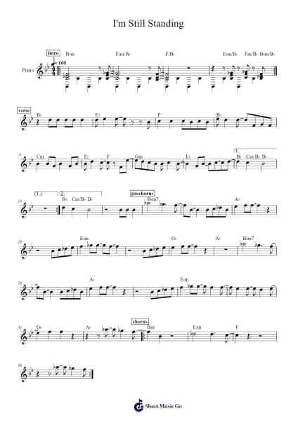 I'm Still Standing Notas de música por Elton John-Arr.Ogfey