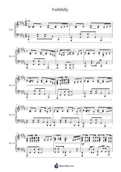Faithfully 楽譜 by Journey-Arr.Osgrey Flowersor