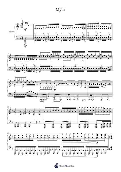 Myth Sheet Music by Two Steps From Hell-Arr.Fordniah