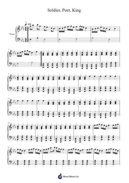 Soldier, Poet, King Sheet Music by The Oh Hellos-Arr.Faulkvan