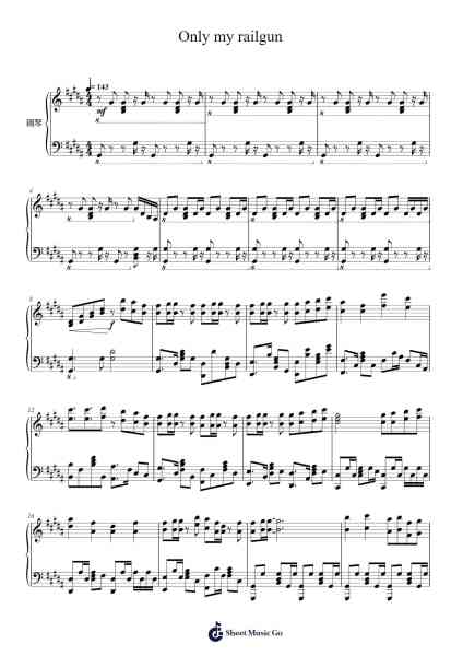 Only my railgun Sheet Music by fripSide-Arr.Chilvice