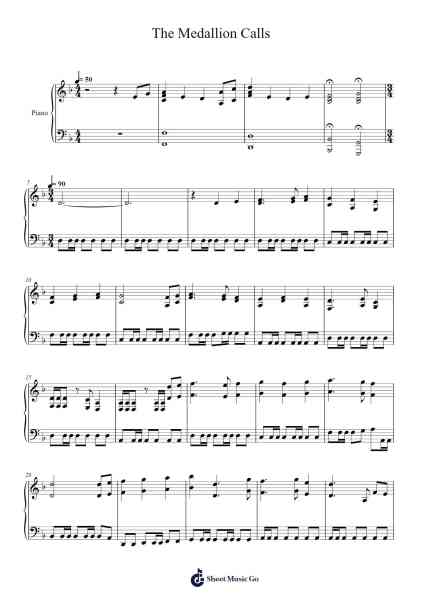 The Medallion Calls Sheet Music by Hans Zimmer-Arr.Churmike