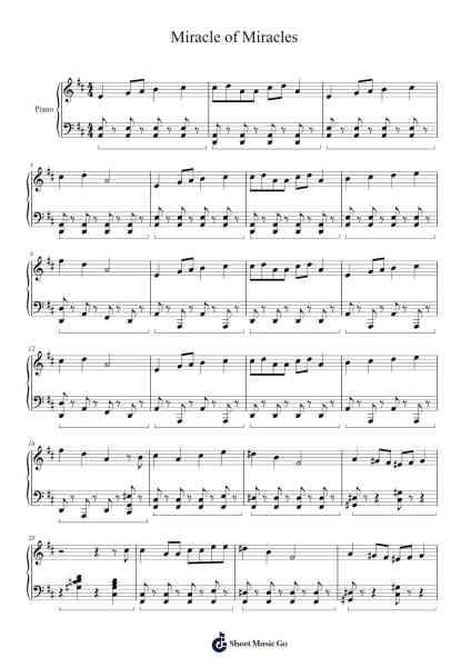 Miracle of Miracles Sheet Music by Sheldon Harnick/Jerry Bock-Arr.Colbard Ramsdick
