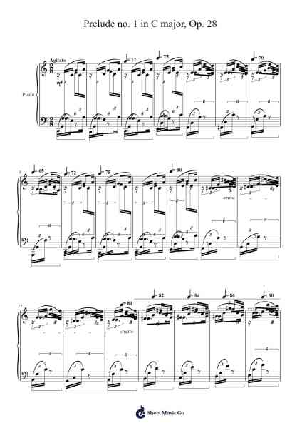 Prelude in C Major, Op. 28, No. 1 Sheet Music by Frédéric Chopin-Arr.Derion