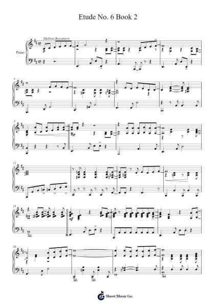 Etude No. 6 Book 2 Sheet Music by Milan Dvořák-Arr.Gailgale